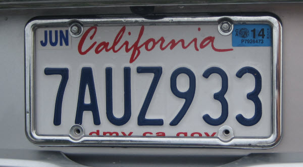 May Month California DMV License Plate Red Registration Sticker Tag YOM CA 