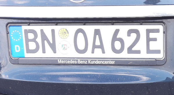 Regensberg German Euro License Plate by Z Plates 